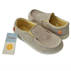 NWT Cat & Jack Bergen Biege Sneakers, Size 1, New With Tags